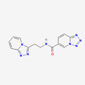 N-[2-([1,2,4]triazolo[4,3-a]pyridin-3-yl)ethyl]tetrazolo[1,5-a]pyridine-6-carboxamide