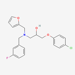 1-(4-Chlorophenoxy)-3-[(3-fluorobenzyl)(furan-2-ylmethyl)amino]propan-2-ol