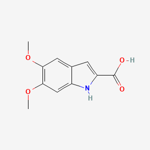 molecular formula C11H11NO4 B1217806 5,6-二甲氧基-1H-吲哚-2-羧酸 CAS No. 88210-96-2