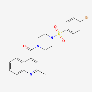 4-[4-(4-Bromobenzenesulfonyl)piperazine-1-carbonyl]-2-methylquinoline