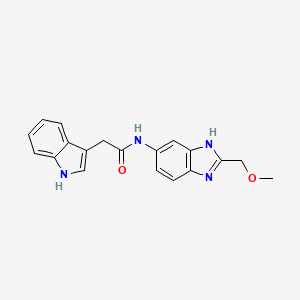 2-(1H-indol-3-yl)-N-[2-(methoxymethyl)-1H-benzimidazol-6-yl]acetamide