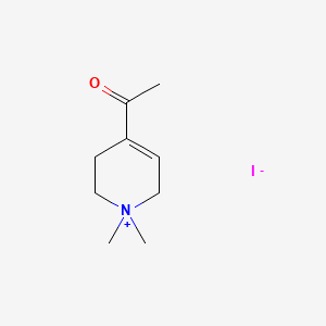 molecular formula C9H16INO B1217813 4-Acetyl-1,2,3,6-tetrahydro-1,1-dimethylpyridinium iodide CAS No. 100752-86-1