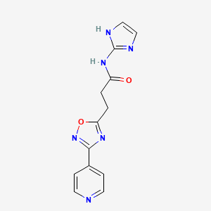 N-(1H-imidazol-2-yl)-3-[3-(pyridin-4-yl)-1,2,4-oxadiazol-5-yl]propanamide