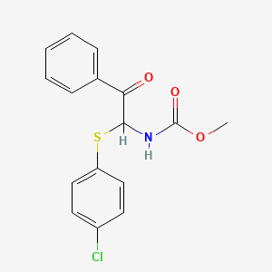 Methyl {1-[(4-chlorophenyl)sulfanyl]-2-oxo-2-phenylethyl}carbamate