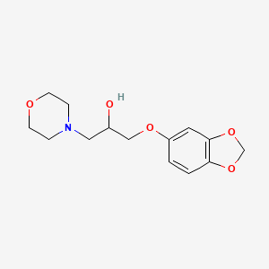 molecular formula C14H19NO5 B12178216 1-(1,3-Benzodioxol-5-yloxy)-3-(morpholin-4-yl)propan-2-ol 