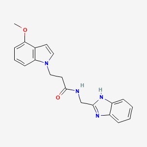 N-(1H-benzimidazol-2-ylmethyl)-3-(4-methoxy-1H-indol-1-yl)propanamide