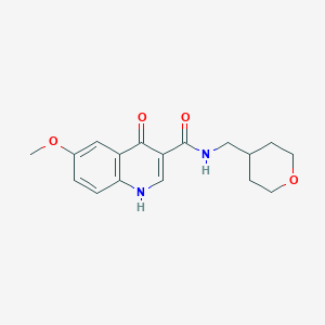 4-hydroxy-6-methoxy-N-(tetrahydro-2H-pyran-4-ylmethyl)quinoline-3-carboxamide