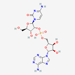 molecular formula C19H25N8O11P B1217830 [(2R,3R,4R,5R)-2-(4-amino-2-oxopyrimidin-1-yl)-4-hydroxy-5-(hydroxymethyl)oxolan-3-yl] [(2R,3S,4R,5R)-5-(6-aminopurin-9-yl)-3,4-dihydroxyoxolan-2-yl]methyl hydrogen phosphate CAS No. 22886-36-8