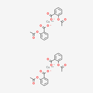 molecular formula C36H28Cu2O16 B1217832 Copper aspirinate CAS No. 23642-01-5