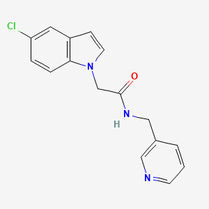 2-(5-chloro-1H-indol-1-yl)-N-(pyridin-3-ylmethyl)acetamide