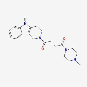 molecular formula C20H26N4O2 B12178345 1-(4-methylpiperazin-1-yl)-4-(1,3,4,5-tetrahydro-2H-pyrido[4,3-b]indol-2-yl)butane-1,4-dione 