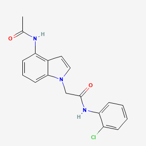 2-[4-(acetylamino)-1H-indol-1-yl]-N-(2-chlorophenyl)acetamide