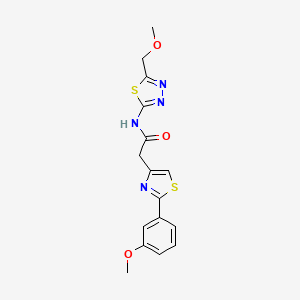 N-[(2E)-5-(methoxymethyl)-1,3,4-thiadiazol-2(3H)-ylidene]-2-[2-(3-methoxyphenyl)-1,3-thiazol-4-yl]acetamide