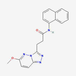 molecular formula C19H17N5O2 B12178441 3-(6-methoxy[1,2,4]triazolo[4,3-b]pyridazin-3-yl)-N-(naphthalen-1-yl)propanamide 