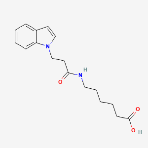 molecular formula C17H22N2O3 B12178470 6-{[3-(1H-indol-1-yl)propanoyl]amino}hexanoic acid 