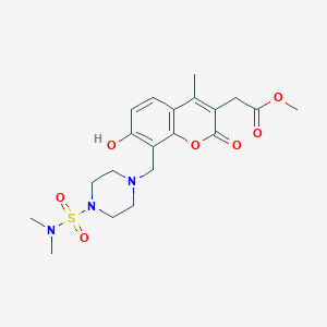 molecular formula C20H27N3O7S B12178478 methyl (8-{[4-(dimethylsulfamoyl)piperazin-1-yl]methyl}-7-hydroxy-4-methyl-2-oxo-2H-chromen-3-yl)acetate 