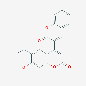 molecular formula C21H16O5 B12178495 6-ethyl-7-methoxy-4-(2-oxo-2H-chromen-3-yl)-2H-chromen-2-one 