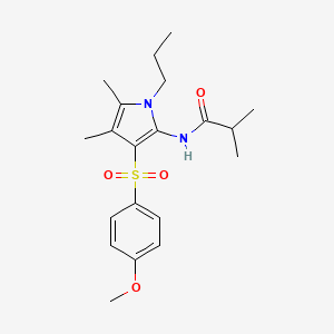 N-{3-[(4-methoxyphenyl)sulfonyl]-4,5-dimethyl-1-propyl-1H-pyrrol-2-yl}-2-methylpropanamide