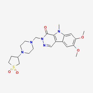 3-{[4-(1,1-dioxidotetrahydrothiophen-3-yl)piperazin-1-yl]methyl}-7,8-dimethoxy-5-methyl-3,5-dihydro-4H-pyridazino[4,5-b]indol-4-one