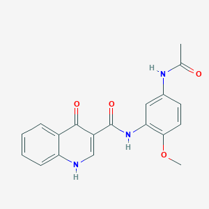 molecular formula C19H17N3O4 B12178544 N-[5-(acetylamino)-2-methoxyphenyl]-4-oxo-1,4-dihydroquinoline-3-carboxamide 