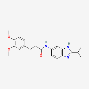 3-(3,4-dimethoxyphenyl)-N-[2-(propan-2-yl)-1H-benzimidazol-5-yl]propanamide