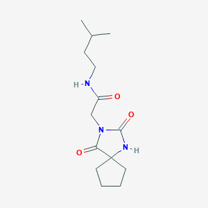 2-(2,4-dioxo-1,3-diazaspiro[4.4]non-3-yl)-N-(3-methylbutyl)acetamide