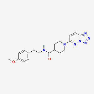 molecular formula C19H23N7O2 B12178588 N-(4-methoxyphenethyl)-1-(tetrazolo[1,5-b]pyridazin-6-yl)piperidine-4-carboxamide 