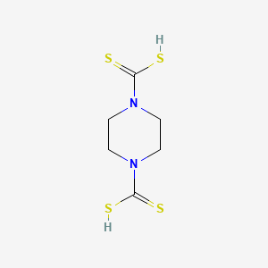 molecular formula C6H10N2S4 B1217859 n,n'-Bis-(dithiocarboxy)piperazine 