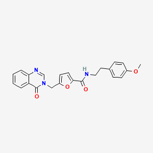 N-[2-(4-methoxyphenyl)ethyl]-5-[(4-oxoquinazolin-3(4H)-yl)methyl]furan-2-carboxamide