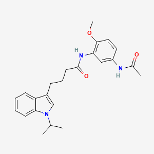 N-[5-(acetylamino)-2-methoxyphenyl]-4-[1-(propan-2-yl)-1H-indol-3-yl]butanamide