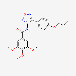 molecular formula C21H21N3O6 B12178638 3,4,5-trimethoxy-N-{4-[4-(prop-2-en-1-yloxy)phenyl]-1,2,5-oxadiazol-3-yl}benzamide 