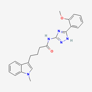 N-[3-(2-methoxyphenyl)-1H-1,2,4-triazol-5-yl]-4-(1-methyl-1H-indol-3-yl)butanamide