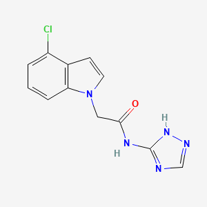 molecular formula C12H10ClN5O B12178690 2-(4-chloro-1H-indol-1-yl)-N-(4H-1,2,4-triazol-3-yl)acetamide 