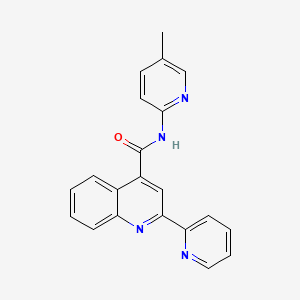 N-(5-methylpyridin-2-yl)-2-(pyridin-2-yl)quinoline-4-carboxamide