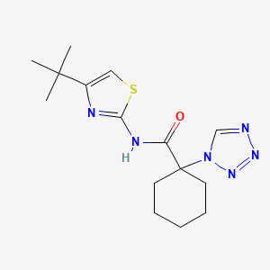 N-(4-(tert-butyl)thiazol-2-yl)-1-(1H-tetrazol-1-yl)cyclohexanecarboxamide