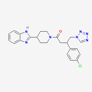 1-[4-(1H-benzimidazol-2-yl)piperidin-1-yl]-3-(4-chlorophenyl)-4-(1H-tetrazol-1-yl)butan-1-one