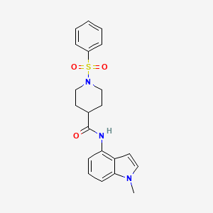 N-(1-methyl-1H-indol-4-yl)-1-(phenylsulfonyl)piperidine-4-carboxamide