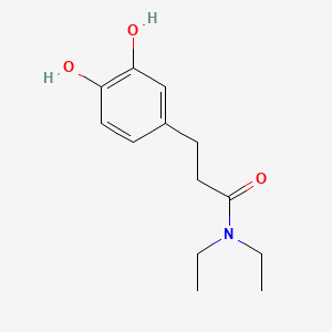 molecular formula C13H19NO3 B1217876 N,N-Diethyl-3,4-dihydroxybenzenepropanamide CAS No. 55011-74-0