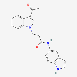 molecular formula C21H19N3O2 B12178784 3-(3-acetyl-1H-indol-1-yl)-N-(1H-indol-5-yl)propanamide 