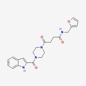 N-(furan-2-ylmethyl)-4-[4-(1H-indol-2-ylcarbonyl)piperazin-1-yl]-4-oxobutanamide