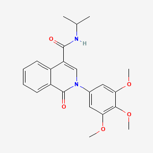 1-oxo-N-(propan-2-yl)-2-(3,4,5-trimethoxyphenyl)-1,2-dihydroisoquinoline-4-carboxamide