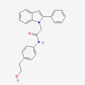 N-[4-(2-hydroxyethyl)phenyl]-2-(2-phenyl-1H-indol-1-yl)acetamide