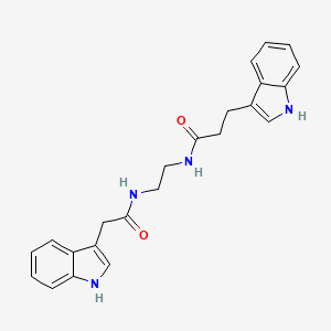 molecular formula C23H24N4O2 B12178869 3-(1H-indol-3-yl)-N-{2-[(1H-indol-3-ylacetyl)amino]ethyl}propanamide 