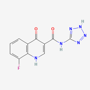 8-fluoro-4-oxo-N-(2H-tetrazol-5-yl)-1H-quinoline-3-carboxamide