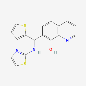 molecular formula C17H13N3OS2 B12178969 7-[(1,3-Thiazol-2-ylamino)-2-thienylmethyl]quinolin-8-ol 