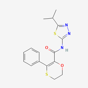 3-phenyl-N-[(2Z)-5-(propan-2-yl)-1,3,4-thiadiazol-2(3H)-ylidene]-5,6-dihydro-1,4-oxathiine-2-carboxamide