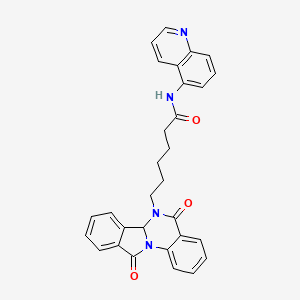 6-(5,11-dioxo-6a,11-dihydroisoindolo[2,1-a]quinazolin-6(5H)-yl)-N-(quinolin-5-yl)hexanamide