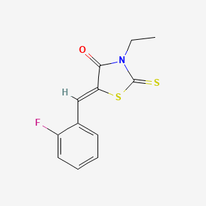 molecular formula C12H10FNOS2 B12178991 C12H10Fnos2 