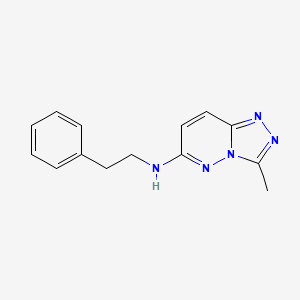 molecular formula C14H15N5 B12179070 3-methyl-N-(2-phenylethyl)[1,2,4]triazolo[4,3-b]pyridazin-6-amine 