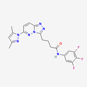 4-(6-(3,5-dimethyl-1H-pyrazol-1-yl)-[1,2,4]triazolo[4,3-b]pyridazin-3-yl)-N-(3,4,5-trifluorophenyl)butanamide